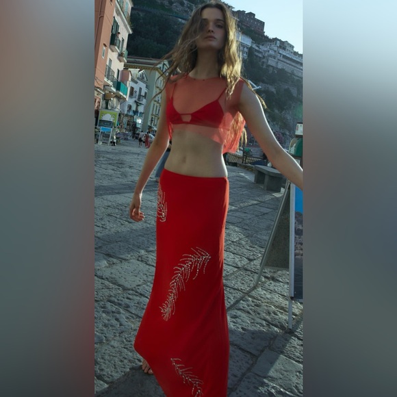 Zara draped skirt jewels